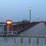 砂沼大橋のライトアップ